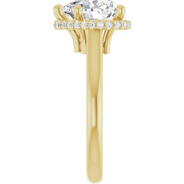 Hidden Halo-Style Engagement Ring Image 4 Hudson Valley Goldsmith New Paltz, NY