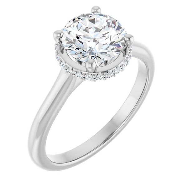 Hidden Halo-Style Engagement Ring