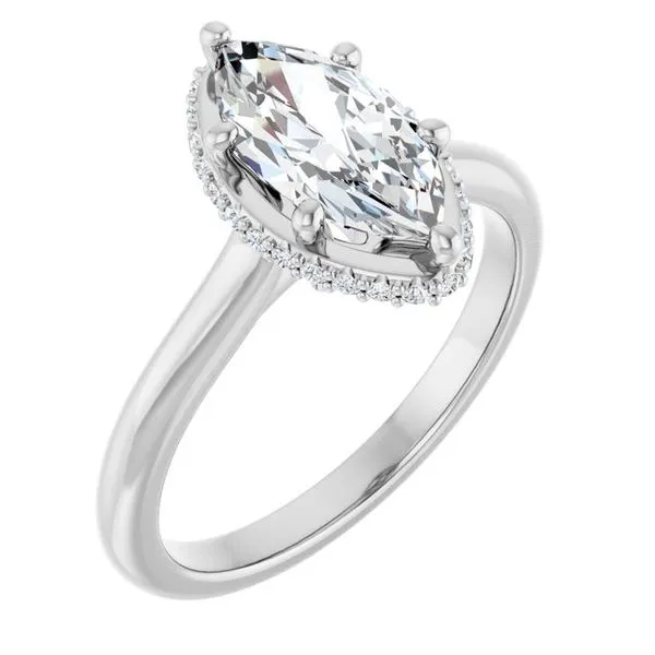 Hidden Halo-Style Engagement Ring