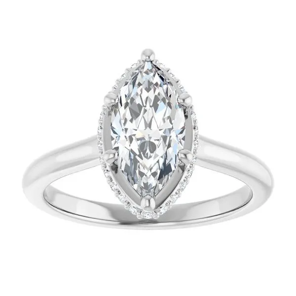 Hidden Halo-Style Engagement Ring Image 3 Hudson Valley Goldsmith New Paltz, NY