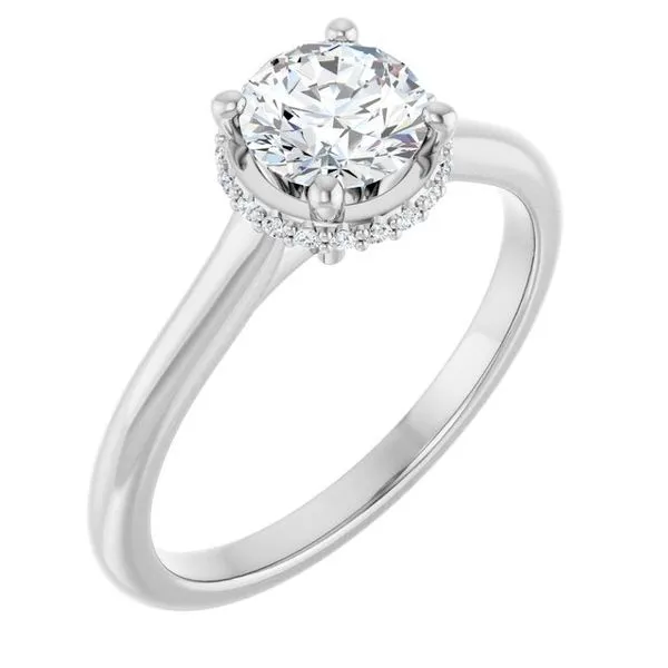 Hidden Halo-Style Engagement Ring J. West Jewelers Round Rock, TX