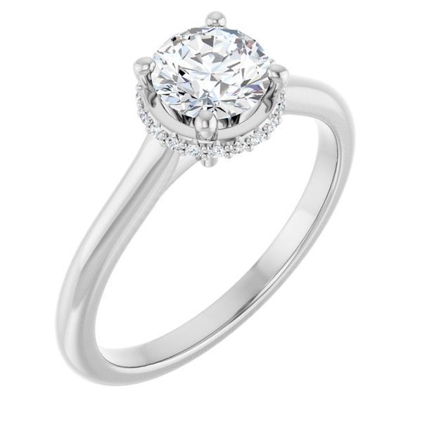 Hidden Halo-Style Engagement Ring