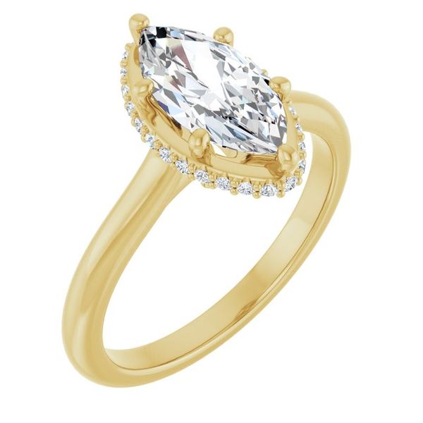 Hidden Halo-Style Engagement Ring