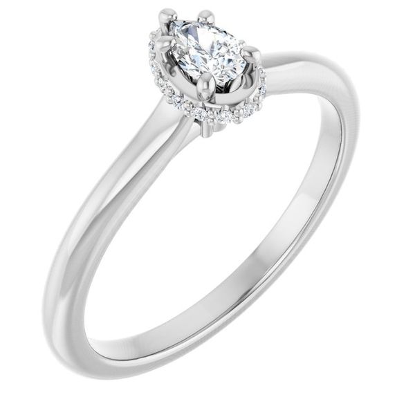 Hidden Halo-Style Engagement Ring