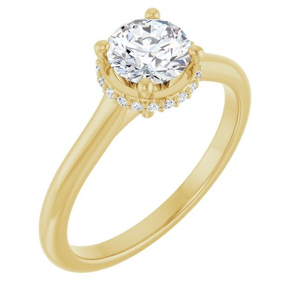 Hidden Halo-Style Engagement Ring
