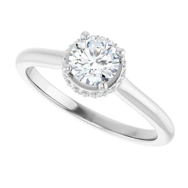 Hidden Halo-Style Engagement Ring Image 5 The Jewelry Source El Segundo, CA