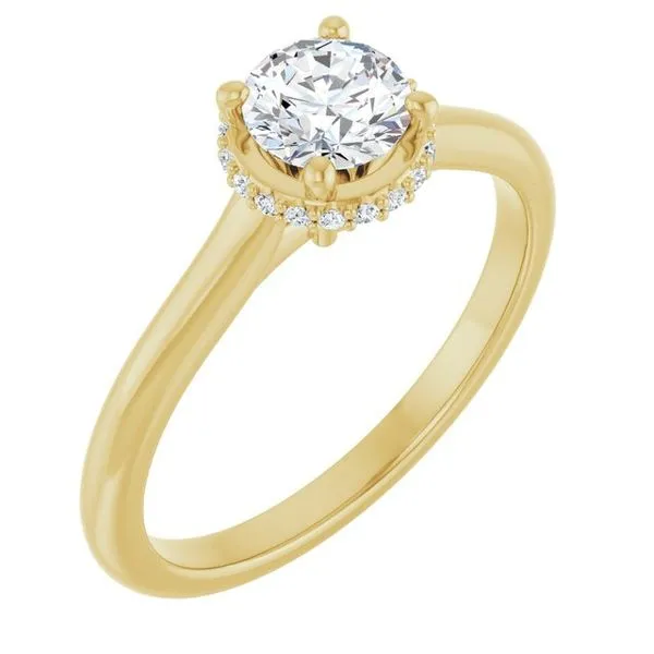 Hidden Halo-Style Engagement Ring