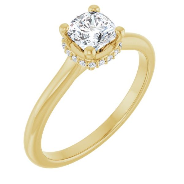 Hidden Halo-Style Engagement Ring
