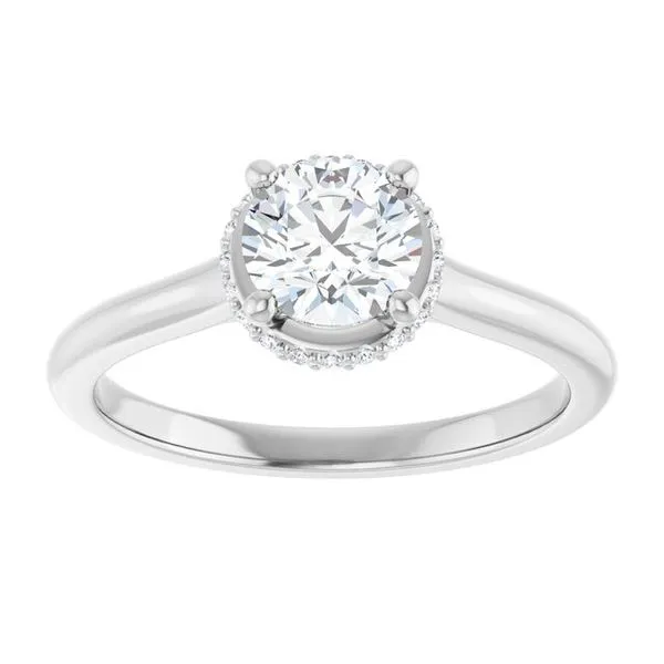 Hidden Halo-Style Engagement Ring Image 3 Ask Design Jewelers Olean, NY