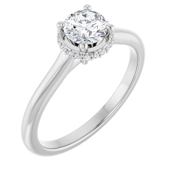 Hidden Halo-Style Engagement Ring