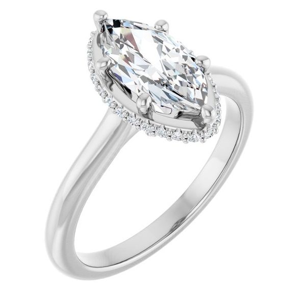 Hidden Halo-Style Engagement Ring
