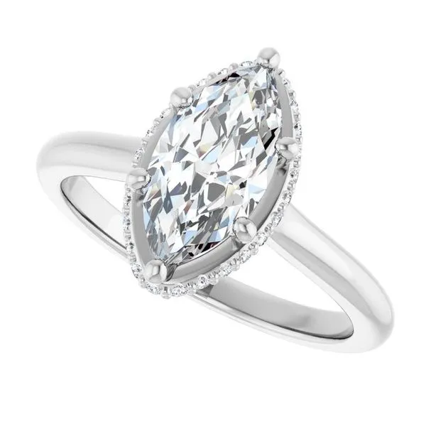 Hidden Halo-Style Engagement Ring Image 5 House of Silva Wooster, OH