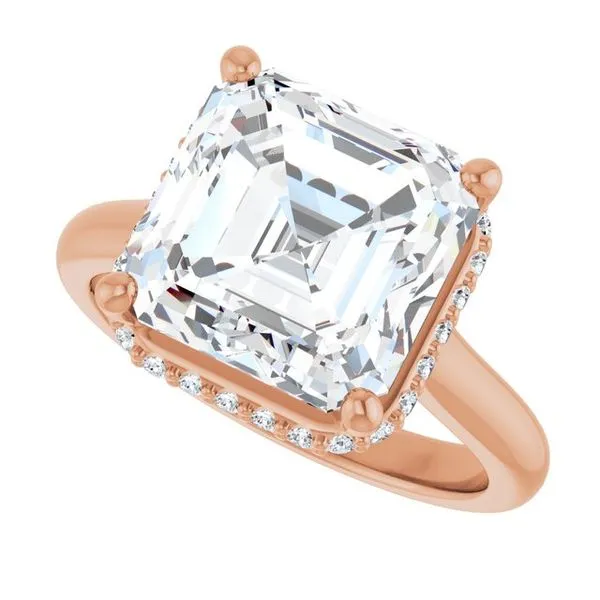 Hidden Halo-Style Engagement Ring Image 5 Hudson Valley Goldsmith New Paltz, NY