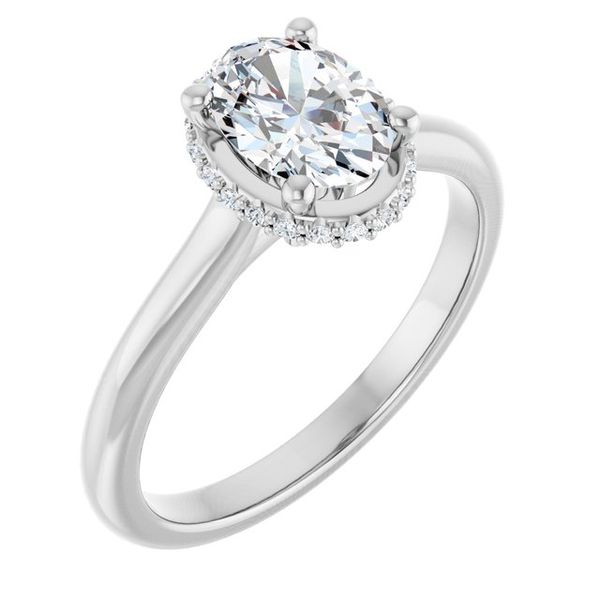 Hidden Halo-Style Engagement Ring