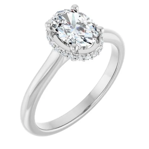 Hidden Halo-Style Engagement Ring J. West Jewelers Round Rock, TX