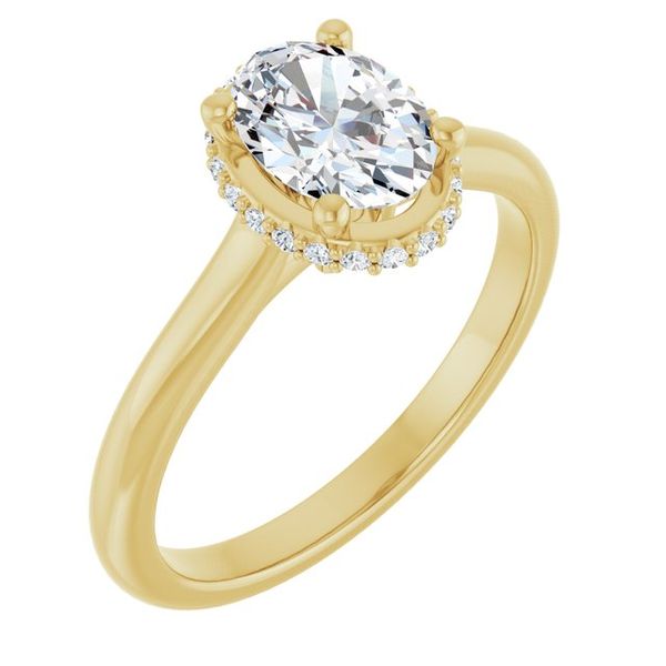 Hidden Halo-Style Engagement Ring