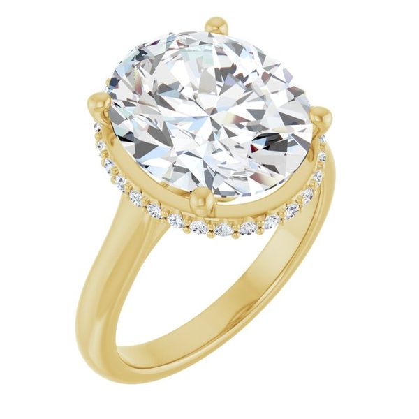 Hidden Halo-Style Engagement Ring