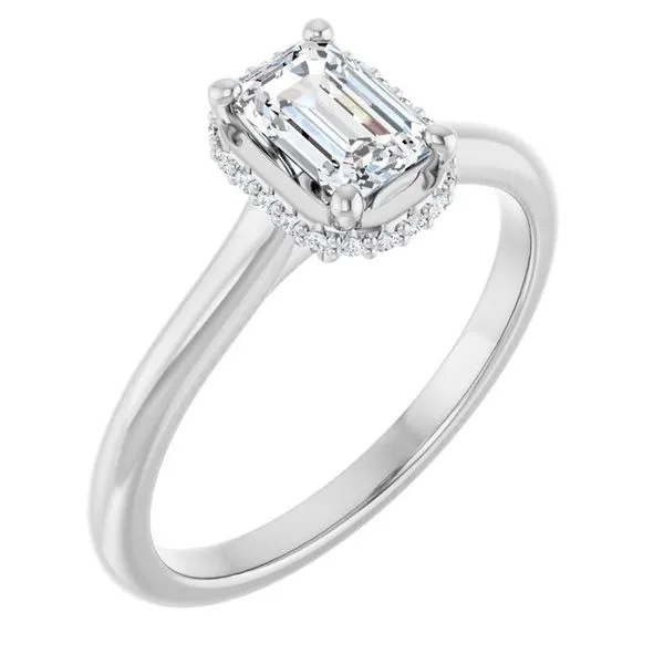 Hidden Halo-Style Engagement Ring Hudson Valley Goldsmith New Paltz, NY