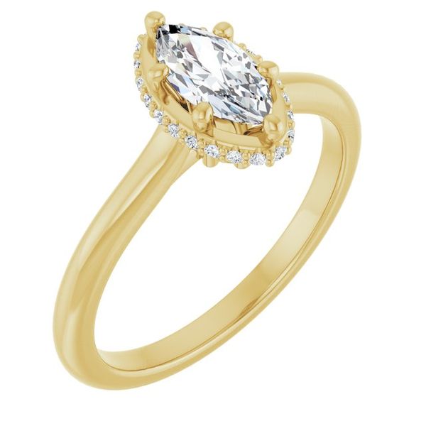 Hidden Halo-Style Engagement Ring
