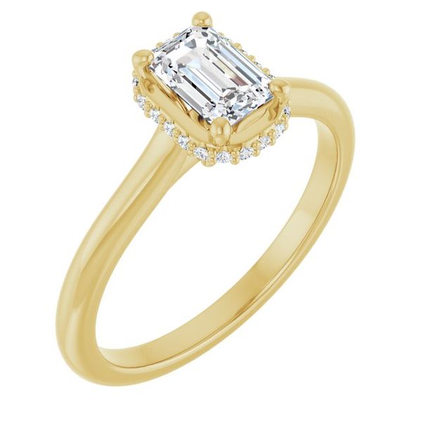 Hidden Halo-Style Engagement Ring