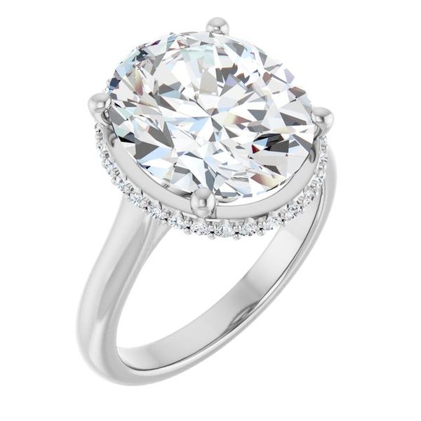 Hidden Halo-Style Engagement Ring