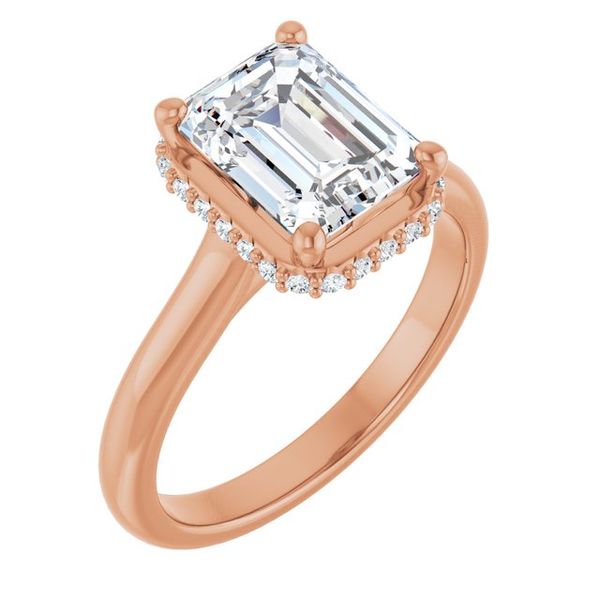 Hidden Halo-Style Engagement Ring