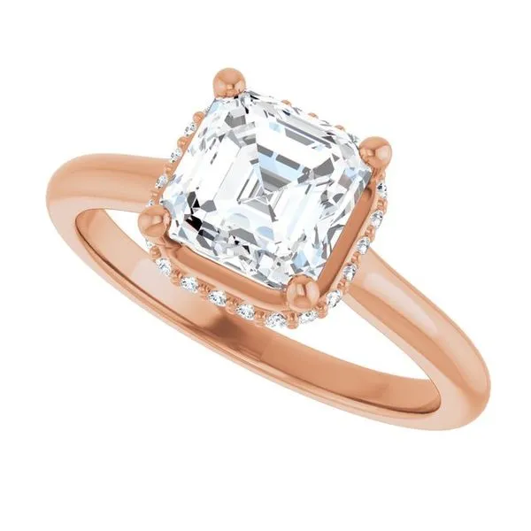 Hidden Halo-Style Engagement Ring Image 5 Hudson Valley Goldsmith New Paltz, NY