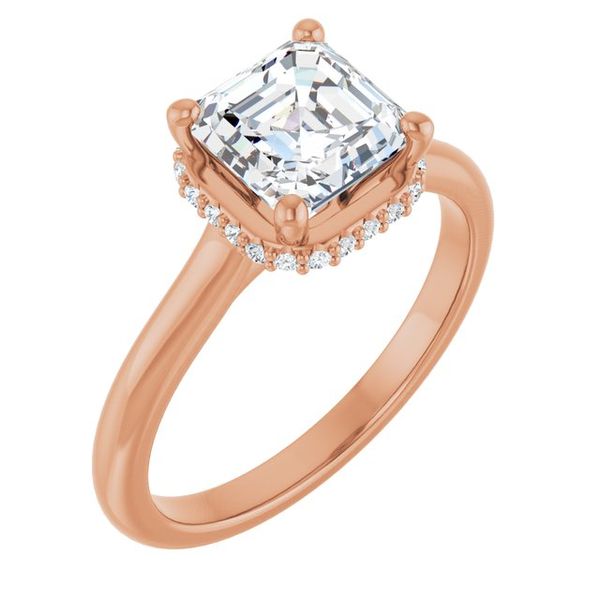 Hidden Halo-Style Engagement Ring