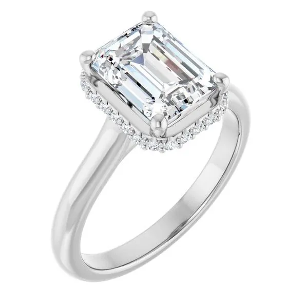 Hidden Halo-Style Engagement Ring