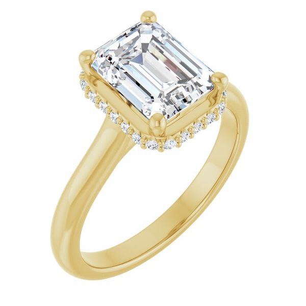 Hidden Halo-Style Engagement Ring