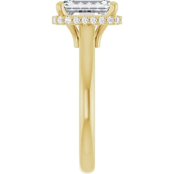 Hidden Halo-Style Engagement Ring Image 4 J. West Jewelers Round Rock, TX