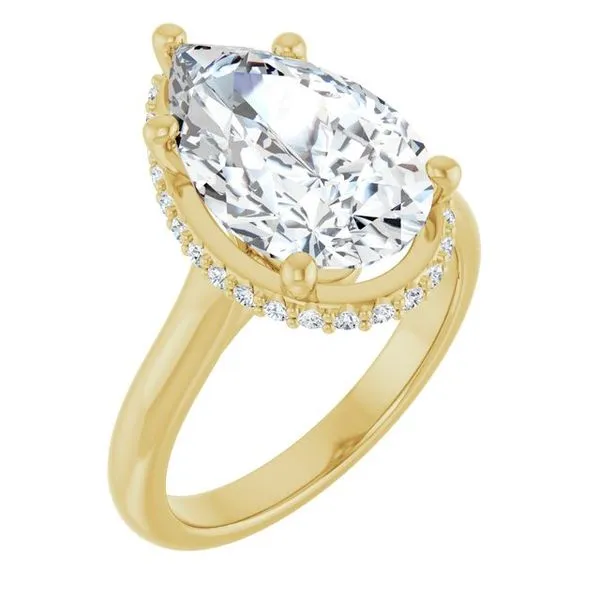 Hidden Halo-Style Engagement Ring