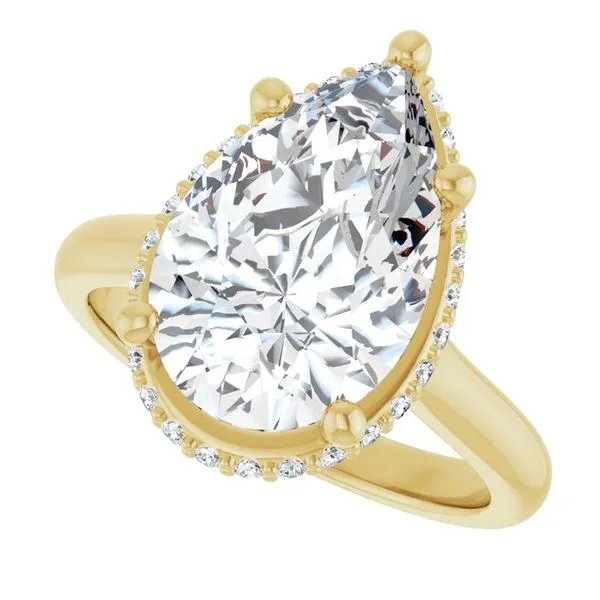 Hidden Halo-Style Engagement Ring Image 5 Hudson Valley Goldsmith New Paltz, NY