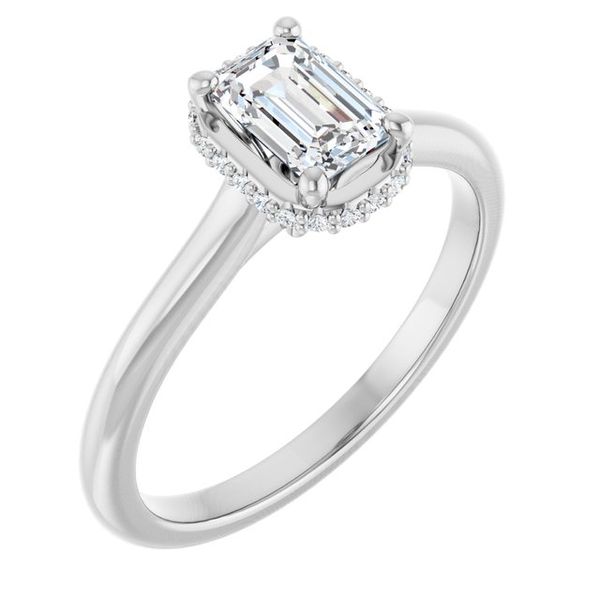 Hidden Halo-Style Engagement Ring