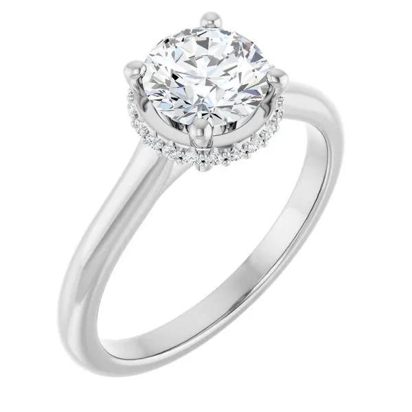 Hidden Halo-Style Engagement Ring J. West Jewelers Round Rock, TX