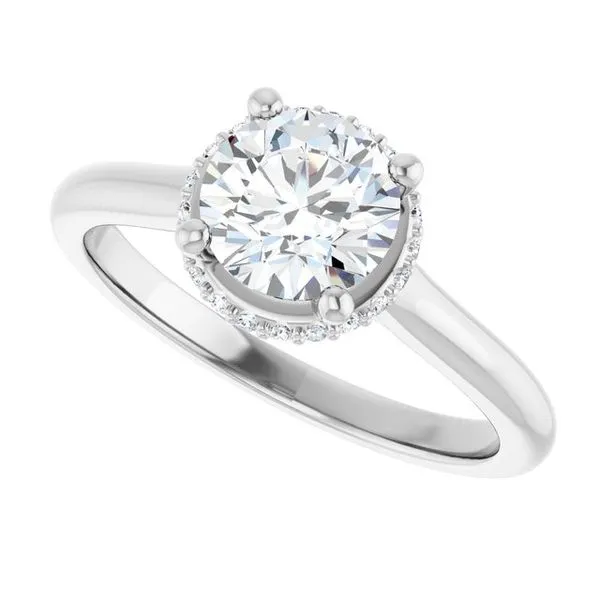 Hidden Halo-Style Engagement Ring Image 5 Hudson Valley Goldsmith New Paltz, NY