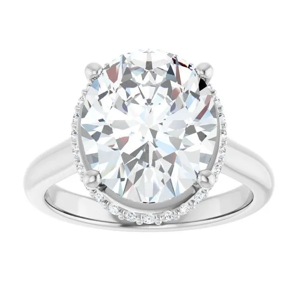 Hidden Halo-Style Engagement Ring Image 3 Hudson Valley Goldsmith New Paltz, NY