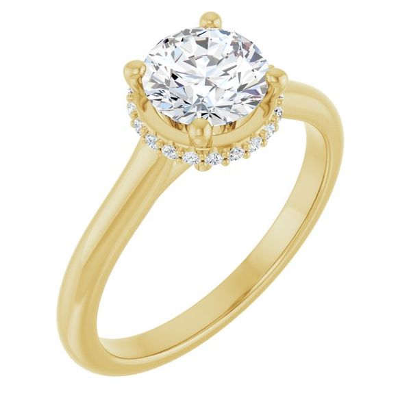 Hidden Halo-Style Engagement Ring
