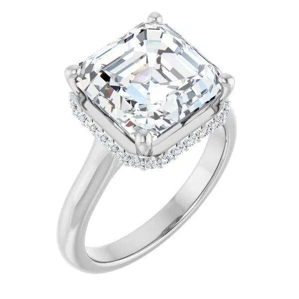 Hidden Halo-Style Engagement Ring