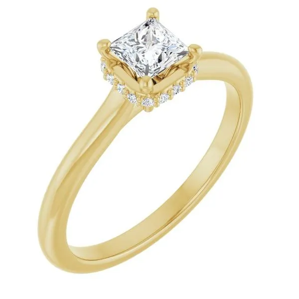 Hidden Halo-Style Engagement Ring
