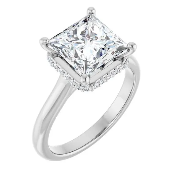 Hidden Halo-Style Engagement Ring