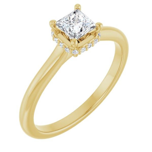 Hidden Halo-Style Engagement Ring