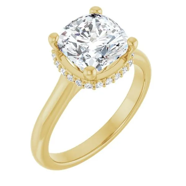 Hidden Halo-Style Engagement Ring