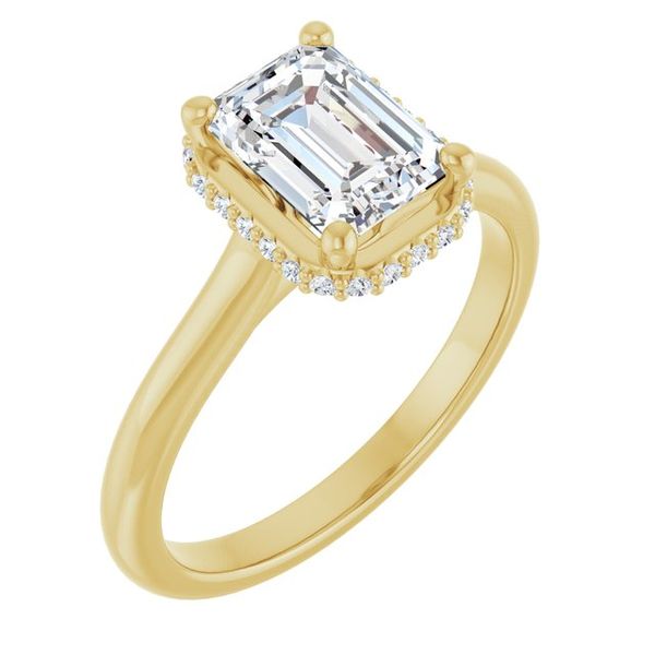 Hidden Halo-Style Engagement Ring