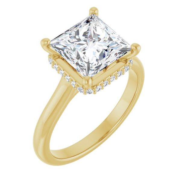 Hidden Halo-Style Engagement Ring