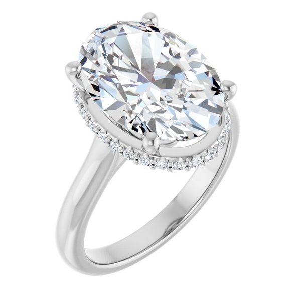 Hidden Halo-Style Engagement Ring