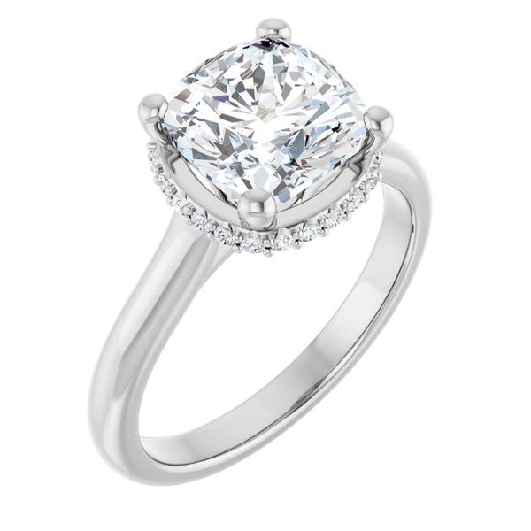 Hidden Halo-Style Engagement Ring