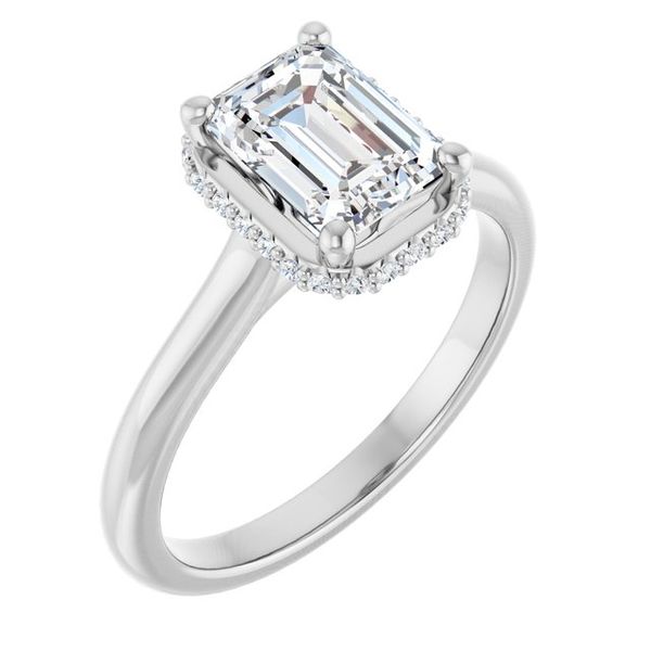Hidden Halo-Style Engagement Ring