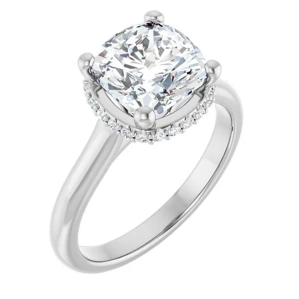 Hidden Halo-Style Engagement Ring