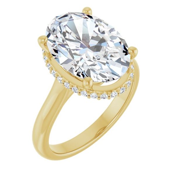 Hidden Halo-Style Engagement Ring
